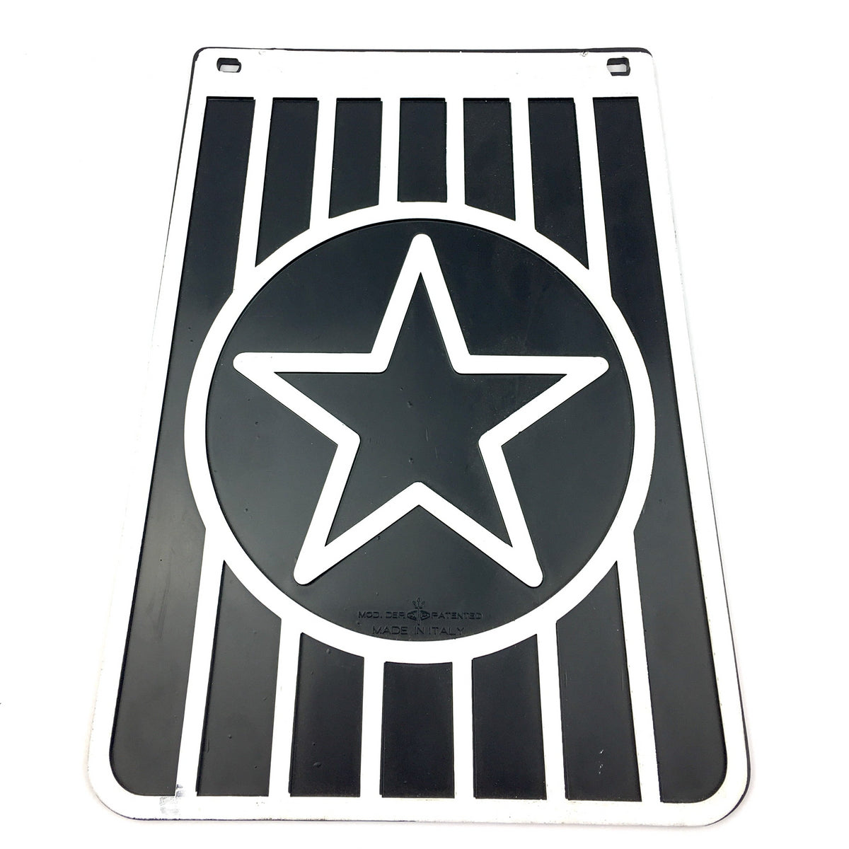 Black and White Star Long Mudflap