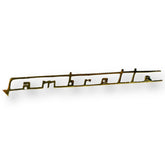 Lambretta Series 2 3 Li TV Script Legshield Badge - Gold Chrome