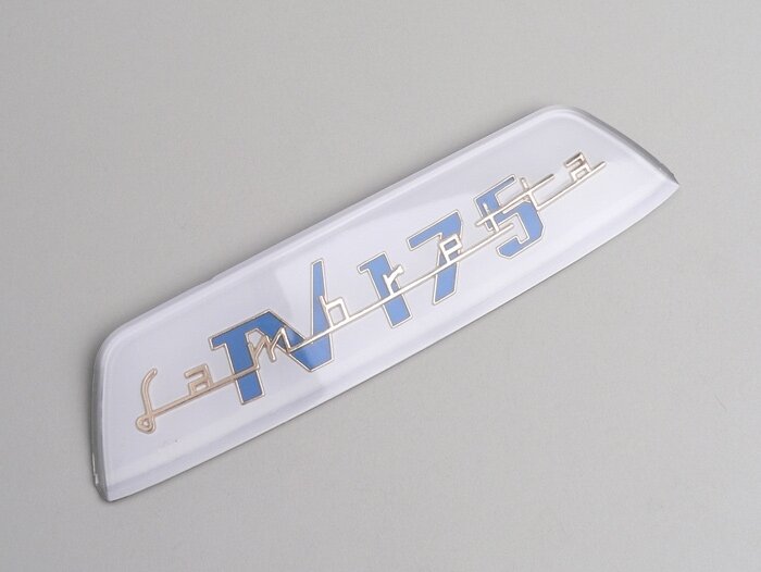 Lambretta Series 3 TV175 Rear Frame Badge Insert White/Gold - Casa Lambretta